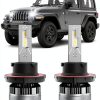 HUOKEDS Jeep Wrangler JL Dual Beam LED Bulb Kit 300% Brighter-0