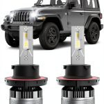 HUOKEDS Jeep Wrangler JL Dual Beam LED Bulb Kit 300% Brighter-0