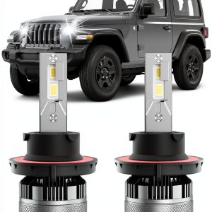 HUOKEDS Jeep Wrangler JL Dual Beam LED Bulb Kit 300% Brighter-0