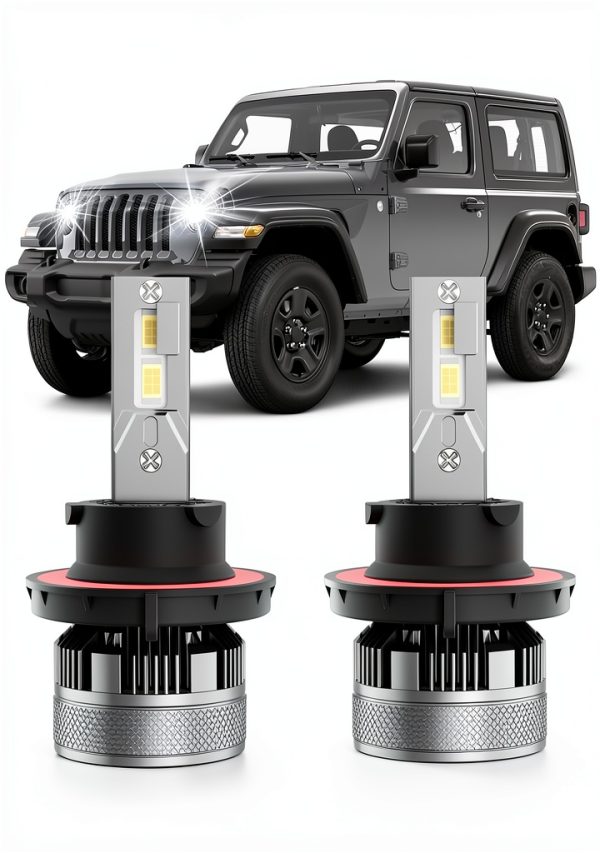 HUOKEDS Jeep Wrangler JL Dual Beam LED Bulb Kit 300% Brighter-0