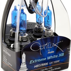 Hella H71070347 Optilux XB Series HB3 9005 Xenon White Halogen Bulbs, 12V, 100W, 2 Pack-0
