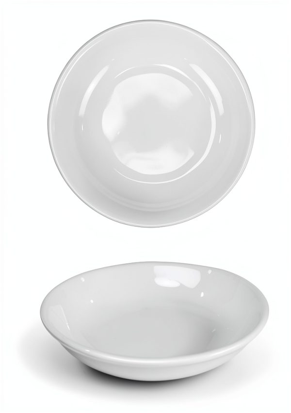 Iconikal 4 Pack White Ceramic Dipping Oil Dishes Plant Saucers-2
