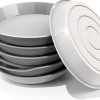 Plant Saucer 6 Pack White 6 Inch Heavy Duty Plastic Tray by UPMCT-0