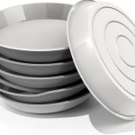 Plant Saucer 6 Pack White 6 Inch Heavy Duty Plastic Tray by UPMCT-0