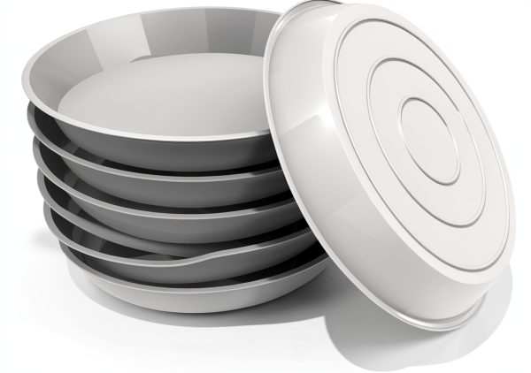 Plant Saucer 6 Pack White 6 Inch Heavy Duty Plastic Tray by UPMCT-0