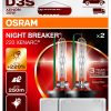 OSRAM Xenarc Night Breaker 220, D3S, +220% More Brightness, Xenon Headlight Bulb, 66340XN2-2HB, Folding Box (2 Lamps)-0