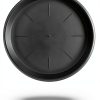 Lechay Black Plant Saucer 12in Round Tray 3 Pack Durable Plastic-1