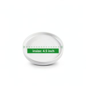 4 inch Matte White Ceramic Plant Saucer (4 Pack)-Ceramic Drainage Tray for Plant Pot-Planter Saucers 4 5 6 7 8 9 10 11 12 13 14 Inch-0