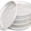 Plant Saucers 3 4 5 6 7 8 9 10 11 12 14 Inch, 5 Pack Clear Plastic Plant Trays for Pots, Durable Plant Water Catcher Tray for Indoors Outdoors (6", Clear)-0
