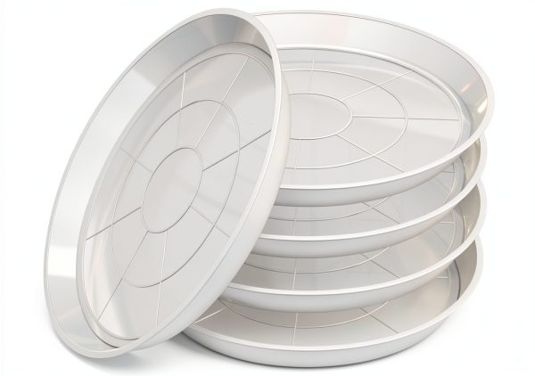 Plant Saucers 3 4 5 6 7 8 9 10 11 12 14 Inch, 5 Pack Clear Plastic Plant Trays for Pots, Durable Plant Water Catcher Tray for Indoors Outdoors (6", Clear)-0