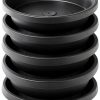 NIMYAU Plant Saucer 5 Pack 6 Inch Black Plastic Tray Indoor Outdoor-0