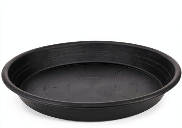 Grjoprt 6 Pack Black Plastic Plant Saucer Tray 6inch Saucers-1