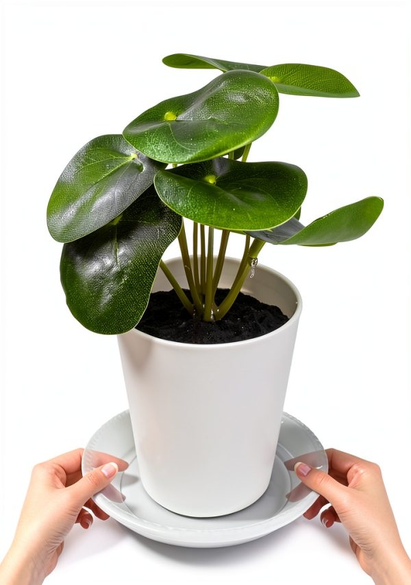 Clear Plant Saucer 5 Inch - FUTUR Plastic Tray Sturdy Water Catcher-3