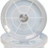 Afrine 6 Pack 4‑Inch Plant Saucer Drip Tray – Heavy Clear Plastic-0