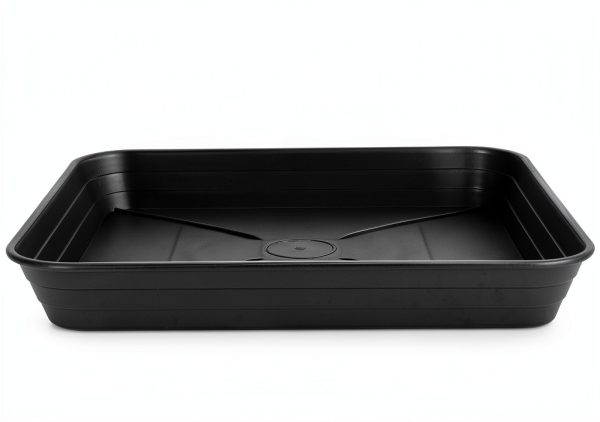 Feyvdzv 6 Inch Square Plant Saucer Tray Durable Plastic 4 Pack Black-3