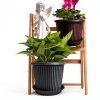 Grjoprt 6 Pack Black Plastic Plant Saucer Tray 6inch Saucers-2