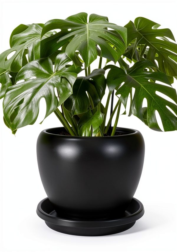 NIMYAU Plant Saucer 5 Pack 6 Inch Black Plastic Tray Indoor Outdoor-6