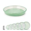 Plant Saucer 6 Inch Clear Plastic 6 Pack by MUDEELA Thicker Stronger-1