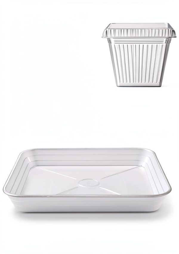 Feyvdzv 6 Inch Square Plant Saucer Tray Durable Plastic 4 Pack Black-1