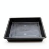 Square Plant Saucer 10" Black NIMYAU Plastic Tray for Indoor Pots-4