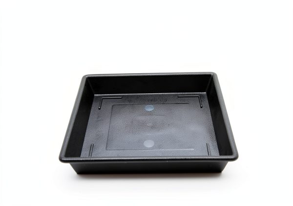 Square Plant Saucer 10" Black NIMYAU Plastic Tray for Indoor Pots-4