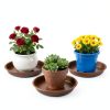 Plant Saucer 10" Brown Heavy-Duty Plastic Tray - TITE 3-Pack-2