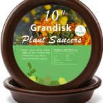 Plant Saucer 10" Brown Heavy-Duty Plastic Tray - TITE 3-Pack-0