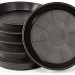 Grjoprt 6 Pack Black Plastic Plant Saucer Tray 6inch Saucers-0