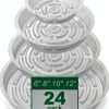 Plant Saucers 24 Pack CATIFLIN Clear Plastic 6-12 Inch Set-0