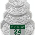 Plant Saucers 24 Pack CATIFLIN Clear Plastic 6-12 Inch Set-0