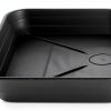 Feyvdzv 6 Inch Square Plant Saucer Tray Durable Plastic 4 Pack Black-2