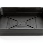 Feyvdzv 6 Inch Square Plant Saucer Tray Durable Plastic 4 Pack Black-0