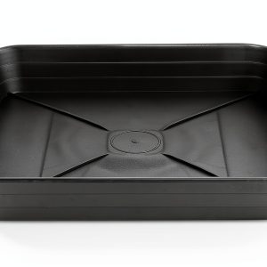 Feyvdzv 6 Inch Square Plant Saucer Tray Durable Plastic 4 Pack Black-0