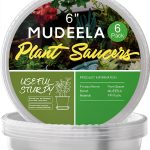 Plant Saucer 6 Inch Clear Plastic 6 Pack by MUDEELA Thicker Stronger-0