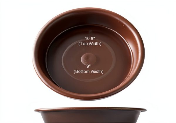 Plant Saucer 10" Brown Heavy-Duty Plastic Tray - TITE 3-Pack-1